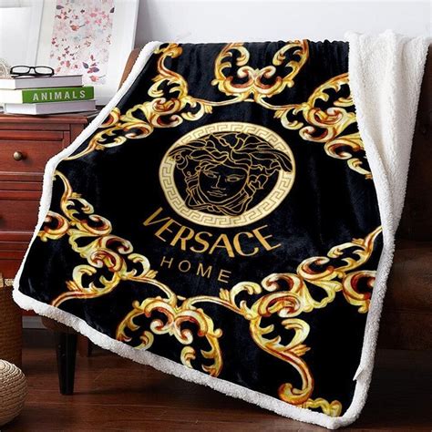 versace fleece blanket|throw blanket Versace.